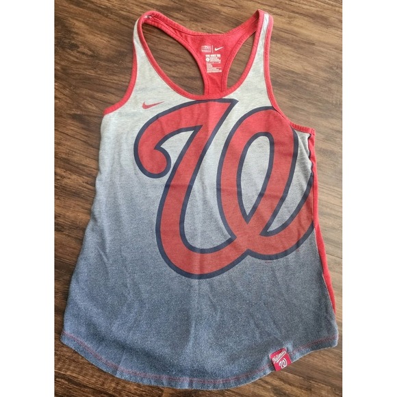 Women's Small The Nike Tee Washington Nationals Tank Top Athletic Cut Racerback - Picture 1 of 6